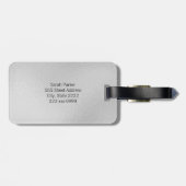 Elegant and modern silver Acrylic Luggage Tag ラゲッジタグ (裏面横)
