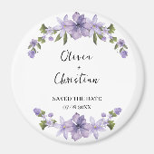 Elegant and Personalized Save the Date Magnet マグネット (正面)