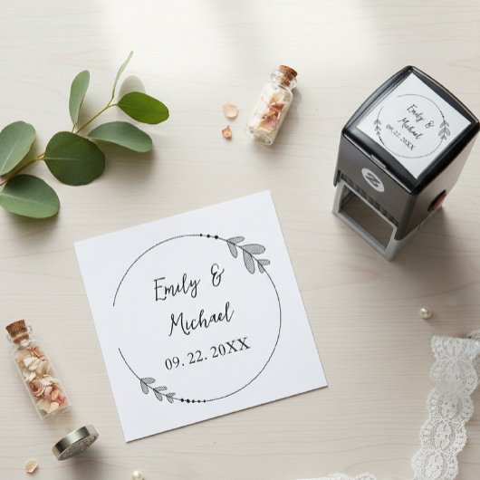 Elegant and Personalized Wedding Stamps – Custom セルフインキングスタンプ