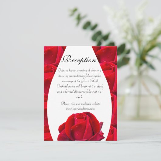 elegant and romantic red roses 招待状 (スタンド正面)