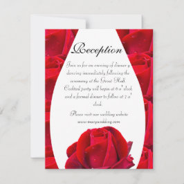 elegant and romantic red roses 招待状