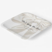 Elegant and Simple Bow Theme Paper Plates ペーパープレート (傾斜あり)