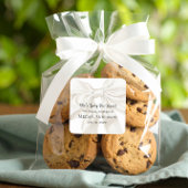 Elegant and Simple Bow Theme Wedding Shower スクエアシール