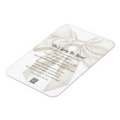 Elegant and Simple Bow Theme Wedding Shower マグネット (左側)