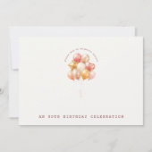 Elegant and Soft 80th Birthday 招待状 (正面)