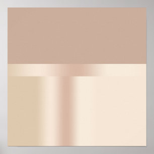 Elegant and stylish rose gold brown ポスター