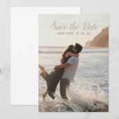 Elegant and Sweet Save the Date  招待状 (正面/裏面)