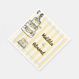 Elegant and Whimsical Pastel Stripes  スタンダードランチョンナプキン