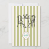 Elegant and Whimsical Pastel Stripes  招待状 (裏面)