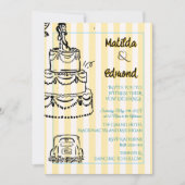 Elegant and Whimsical Pastel Stripes  招待状 (正面)