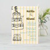 Elegant and Whimsical Pastel Stripes  招待状 (スタンド正面)