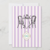 Elegant and Whimsical Pastel Stripes  招待状 (裏面)
