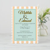 Elegant and Whimsical Pastel Stripes  招待状 (スタンド正面)
