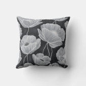 Elegant and Whimsical Poppies クッション (裏面)