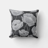 Elegant and Whimsical Poppies クッション (正面)