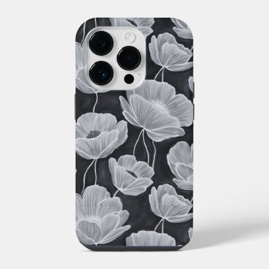 Elegant and Whimsical Poppies iPhoneケース (裏面)