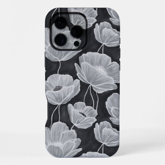 Elegant and Whimsical Poppies iPhoneケース (裏面)