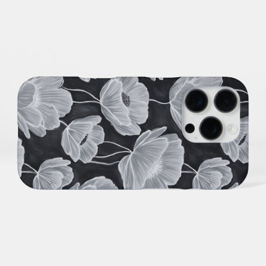 Elegant and Whimsical Poppies iPhoneケース (裏面横)