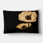 Elegant Anemone Flower Black Personalised アクセサリーポーチ (裏面)