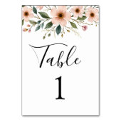 Elegant Anemone Wildflower Wedding Table Number  テーブルナンバー (正面)