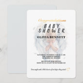 Elegant Angel Baby Shower Invitation 招待状 (正面/裏面)