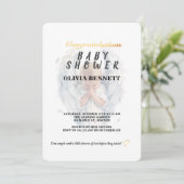 Elegant Angel Baby Shower Invitation 招待状 (スタンド正面)