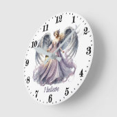 Elegant Angel lovers customizable  ラウンド壁時計 (傾斜)