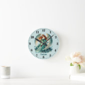 Elegant Angel lovers customizable ラウンド壁時計 (ホーム)