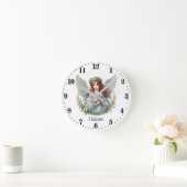 Elegant Angel lovers customizable  ラウンド壁時計 (ホーム)