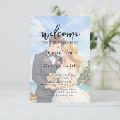 Elegant Anime Wedding Welcome Invitation セーブザデート (スタンド正面)