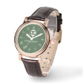 Elegant Anniversary Keepsake Couples Personalized 腕時計 (傾斜)