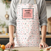 Elegant Anniversary Love Lettering Kitchen Apron エプロン