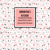 Elegant Anniversary Love Lettering Kitchen Apron エプロン