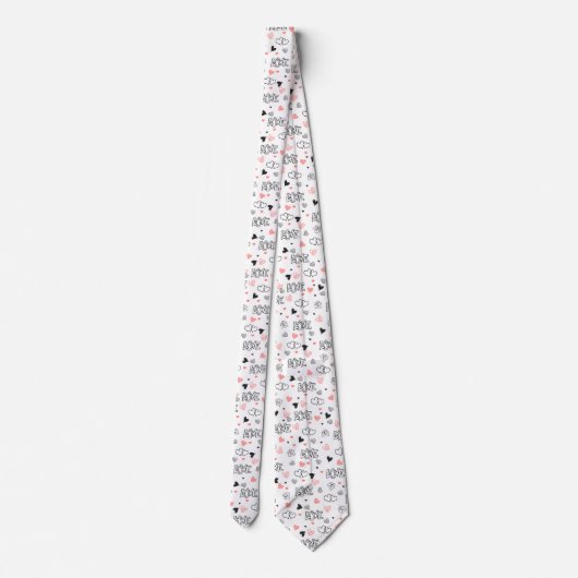 Elegant Anniversary Love Lettering Men’s Tie ネクタイ (裏面)