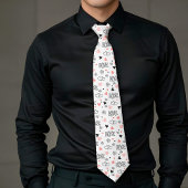Elegant Anniversary Love Lettering Men’s Tie ネクタイ