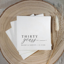Elegant Anniversary Modern Simple Elegant スタンダードカクテルナプキン