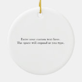 Elegant Anniversary Vow Renewal Custom Text セラミックオーナメント (裏面)