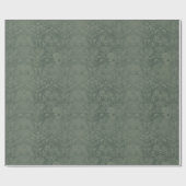Elegant Antique Damask Dark Silver Pine  ラッピングペーパー (フラット)