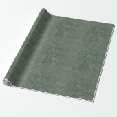 Elegant Antique Damask Dark Silver Pine  ラッピングペーパー (アンロールド)