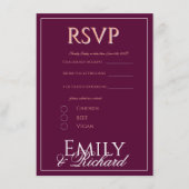 Elegant Antique Floral Wedding RSVP Meal Choices エンクロージャーカード (正面)