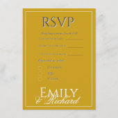 Elegant Antique Floral Wedding RSVP Meal Choices エンクロージャーカード (正面)