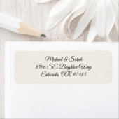 Elegant Antique Ivory Return Address ラベル (インサイチュ)