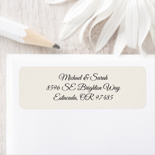 Elegant Antique Ivory Return Address ラベル (インサイチュ)