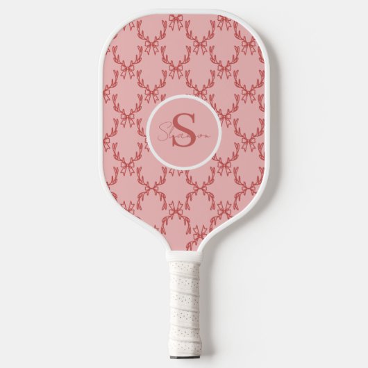 Elegant Antler Monogram Pickleball Paddle ピックルボールラケット (正面)