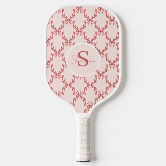 Elegant Antler Monogram Pickleball Paddle ピックルボールラケット (正面)