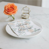 Elegant Apricot Orange Rose Wedding Paper スタンダードカクテルナプキン