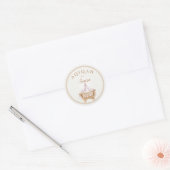 Elegant Aqiqah Baby Celebration Sticker ラウンドシール (封筒)
