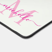 Elegant Aquarell Floral Custom Name Modern デスクマット (コーナー)