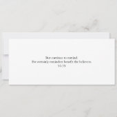 Elegant Arabic Calligraphy Wall Art – Reminders 招待状 (裏面)