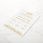 Elegant Arabic Gold Foil Wedding Invitation 箔招待状 (回転した状態)
